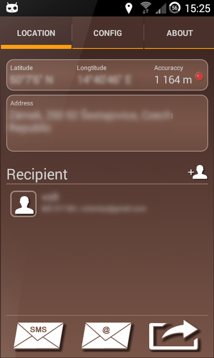 Location tab