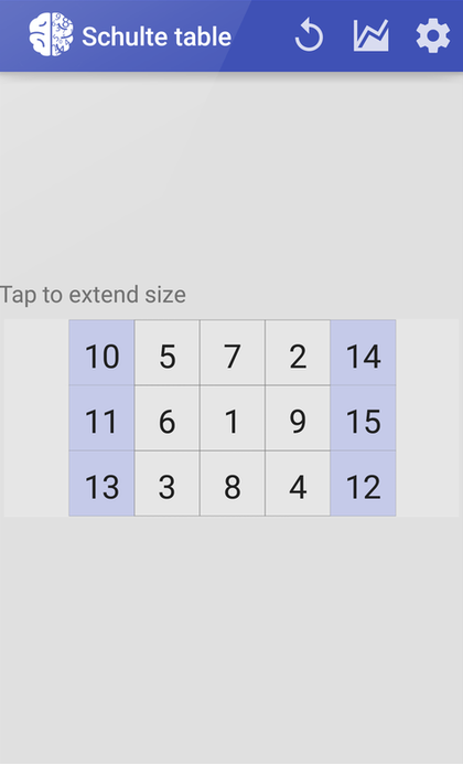 Training mode, 5×5 grid